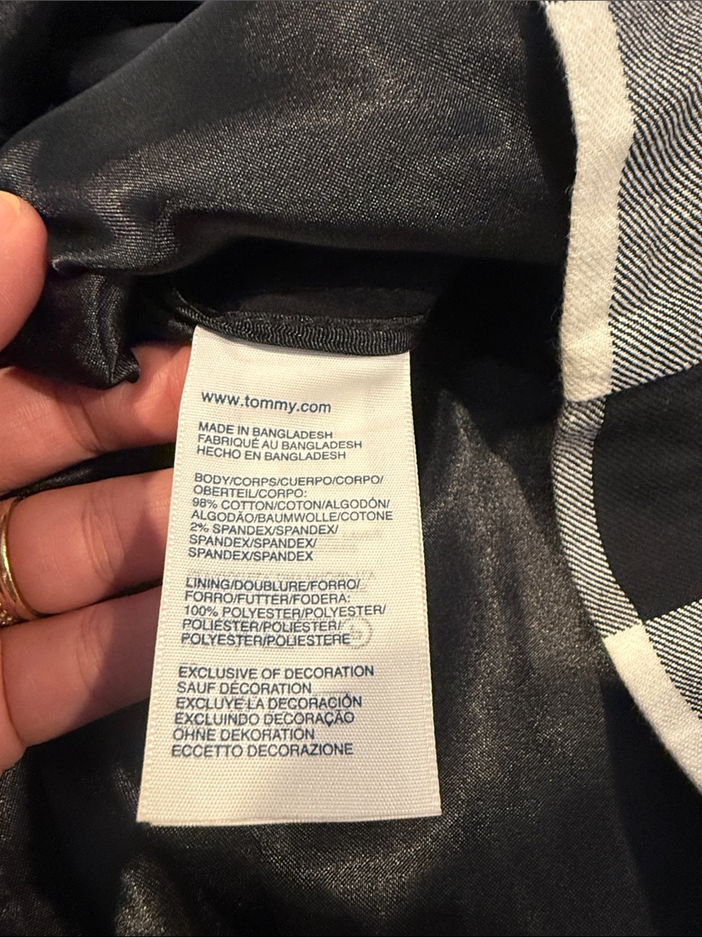 Tommy Hilfiger Black and Gray Plaid Mini Skirt - Picture 6 of 6